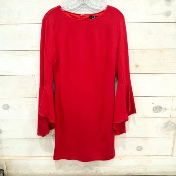 Lulus red bell sleeve dress, XL - Picture 2 of 6